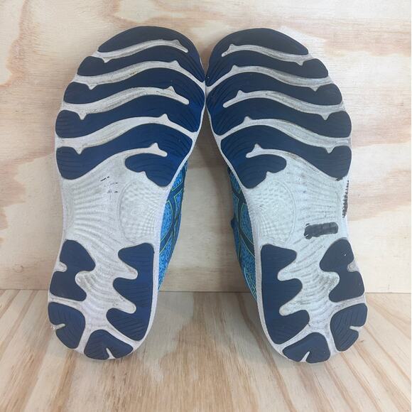 Asics Blue and Neon Athletic Shoes - Picture 8 of 9